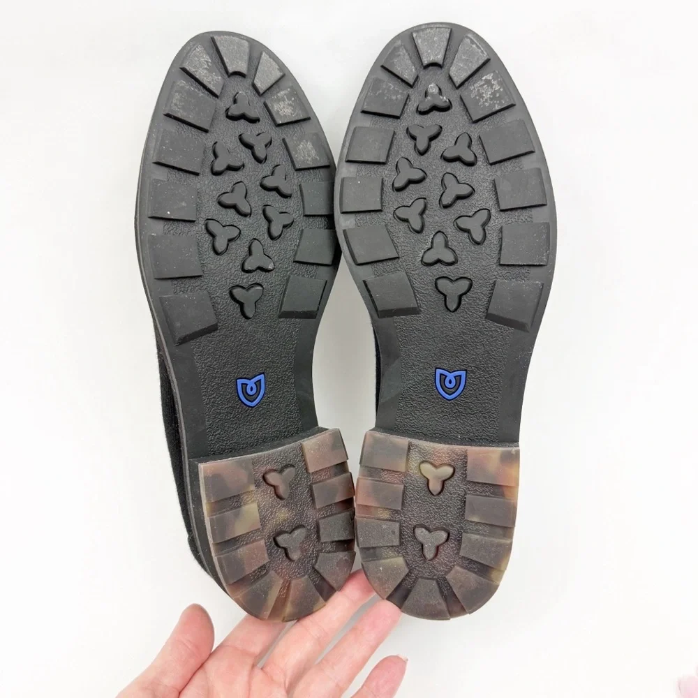 Rothy’s The Lug Loafer Shoes Onyx Black Wool - Picture 11 of 16